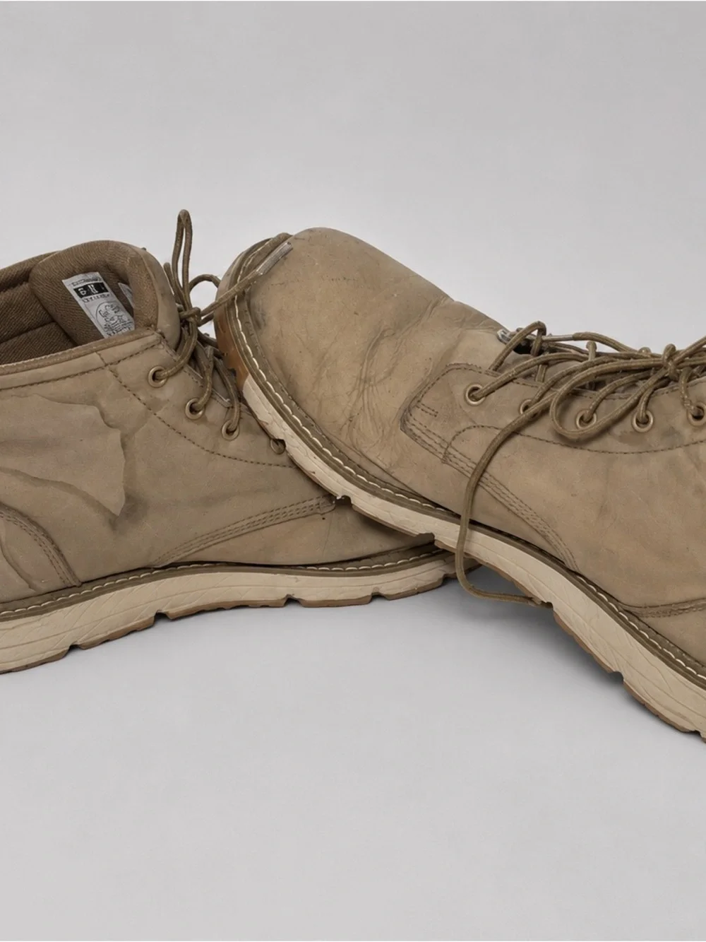 Carhartt Waterproof Work Boots Women's US 14 Tan Leather Lace-Up Work